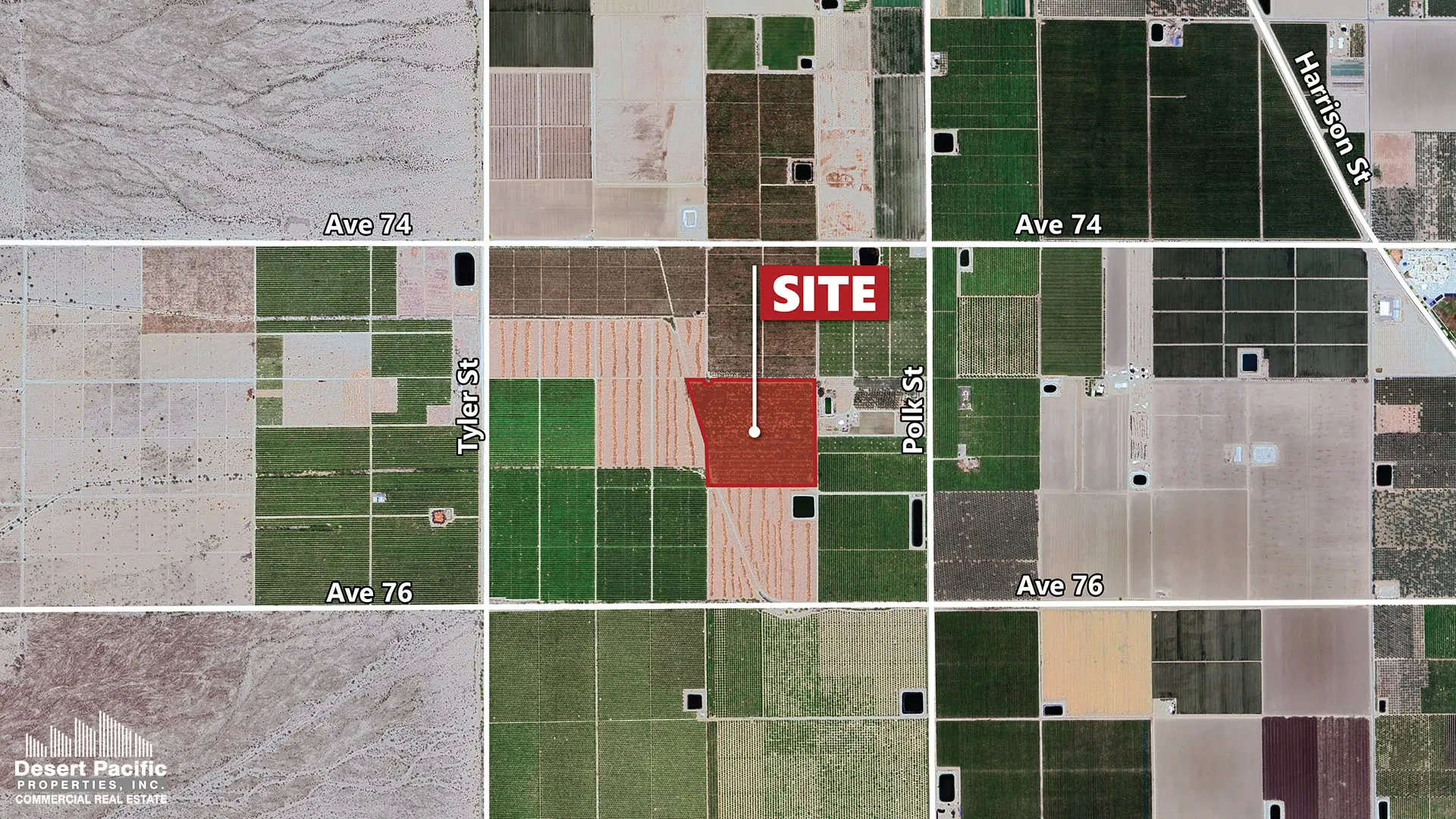 40.74 AC Polk St & Ave 74, TH Zoomed In Aerial